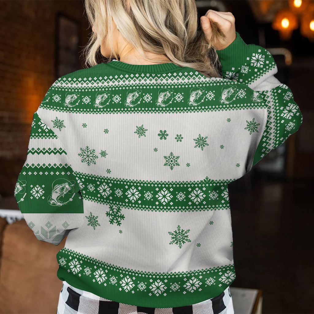 Merry Fishmas - Personalized Fishing Ugly Sweater