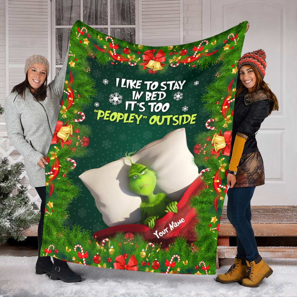 Il y a trop de monde dehors - Couverture de Noël étole personnalisée