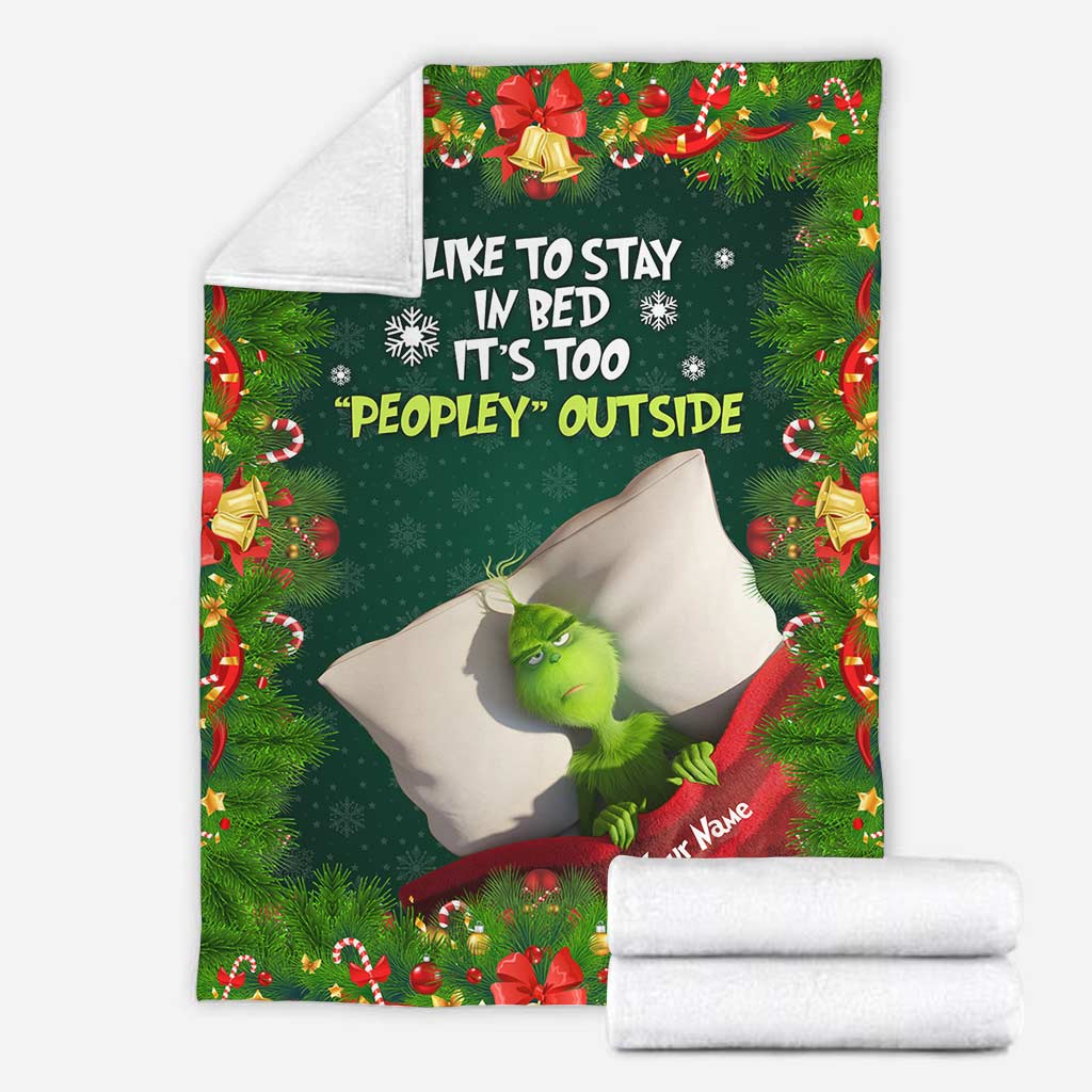 Il y a trop de monde dehors - Couverture de Noël étole personnalisée
