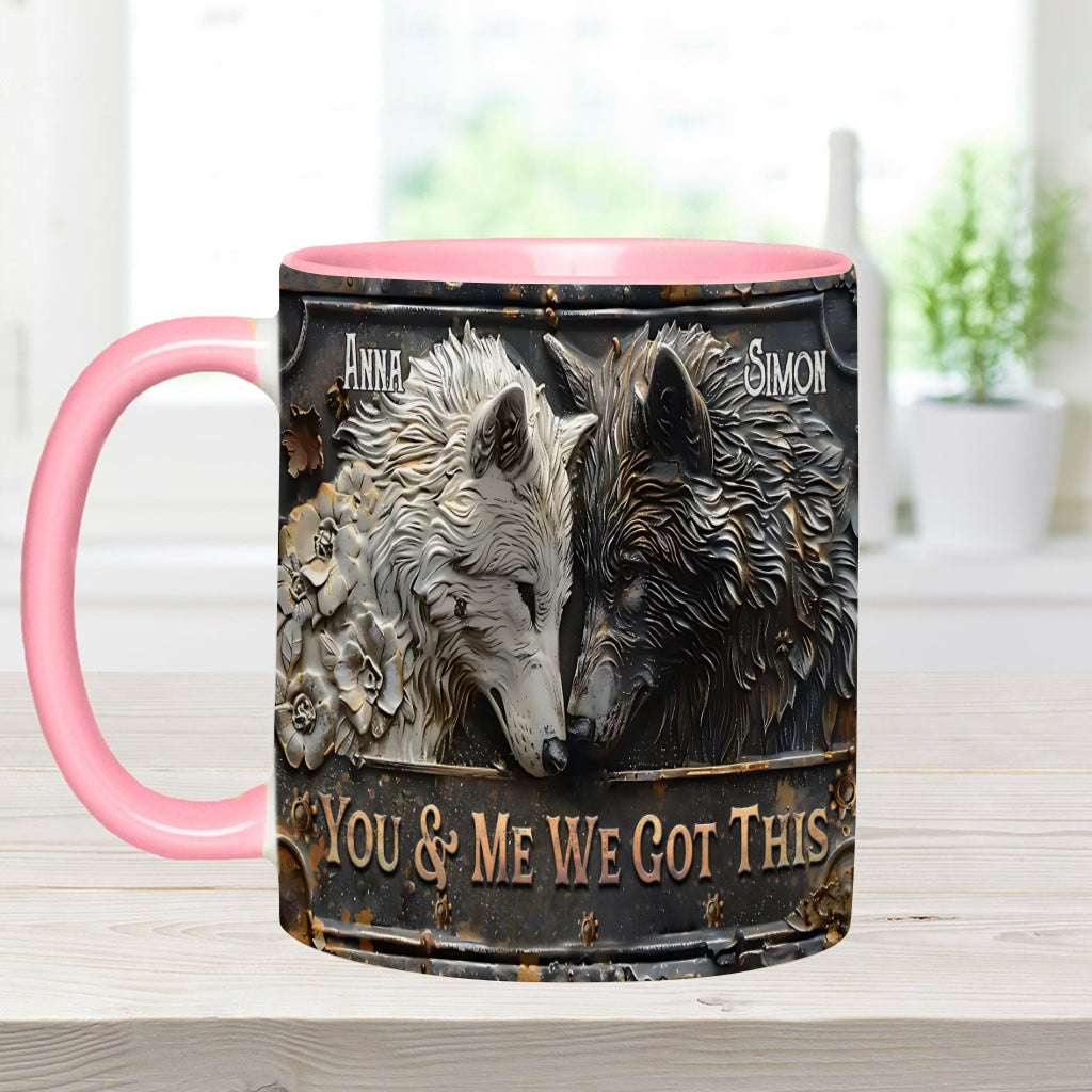 Toi et moi, on gère ! - Mug personnalisé avec motif loup