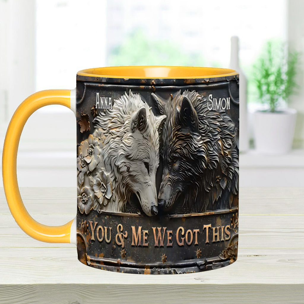 Toi et moi, on gère ! - Mug personnalisé avec motif loup