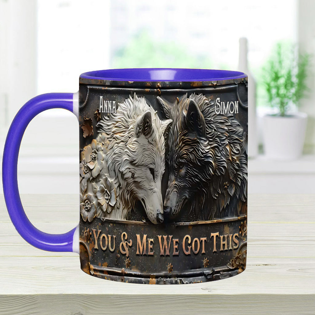 Toi et moi, on gère ! - Mug personnalisé avec motif loup