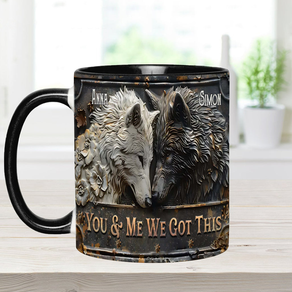 Toi et moi, on gère ! - Mug personnalisé avec motif loup