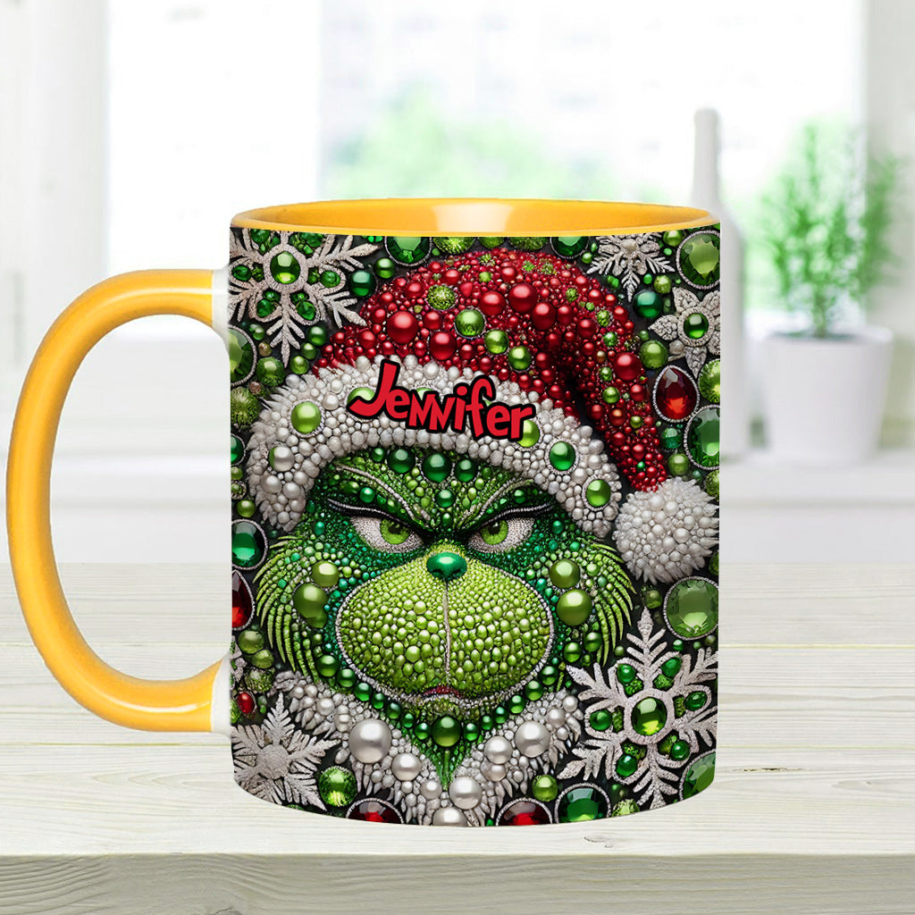 Merry Grinchmas - Personalized Stole Christmas Accent Mug