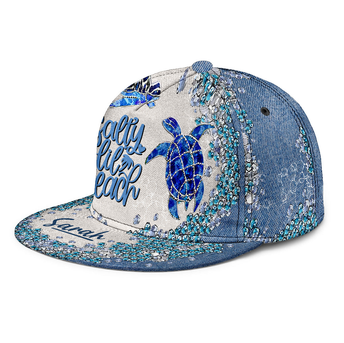 Turtle Bling - Personalized Turtle Snapback