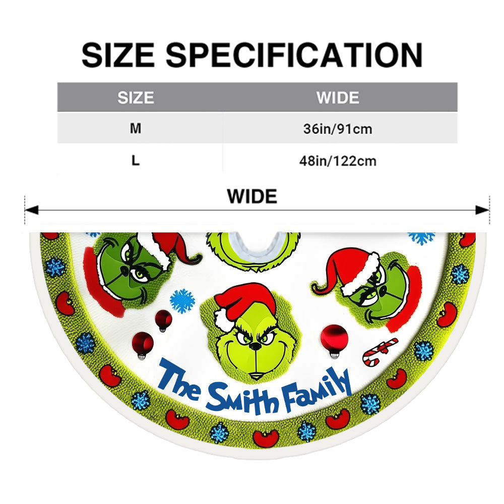 Étole personnalisée Green Family - Jupe de sapin de Noël