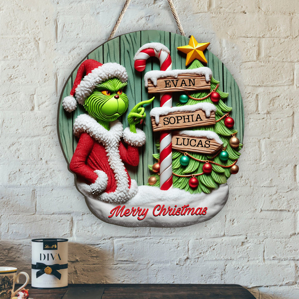 Merry Christmas - Personalized Stole Christmas Custom Shaped Wood Sign
