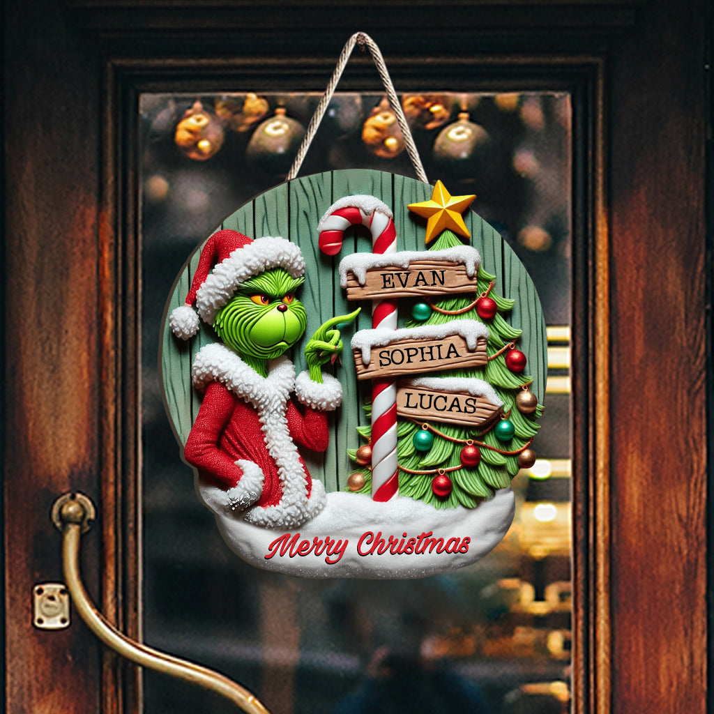 Merry Christmas - Personalized Stole Christmas Custom Shaped Wood Sign