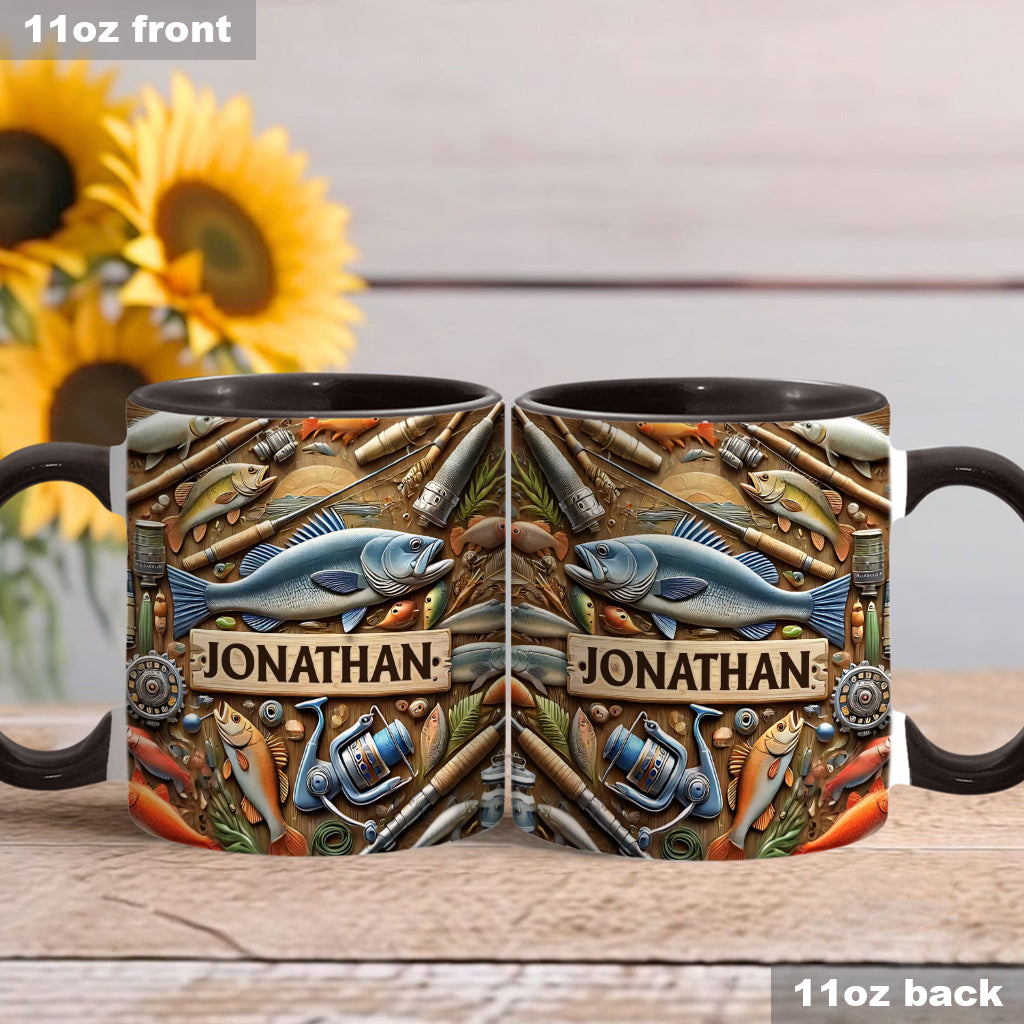 Mug personnalisé sur le thème de la pêche