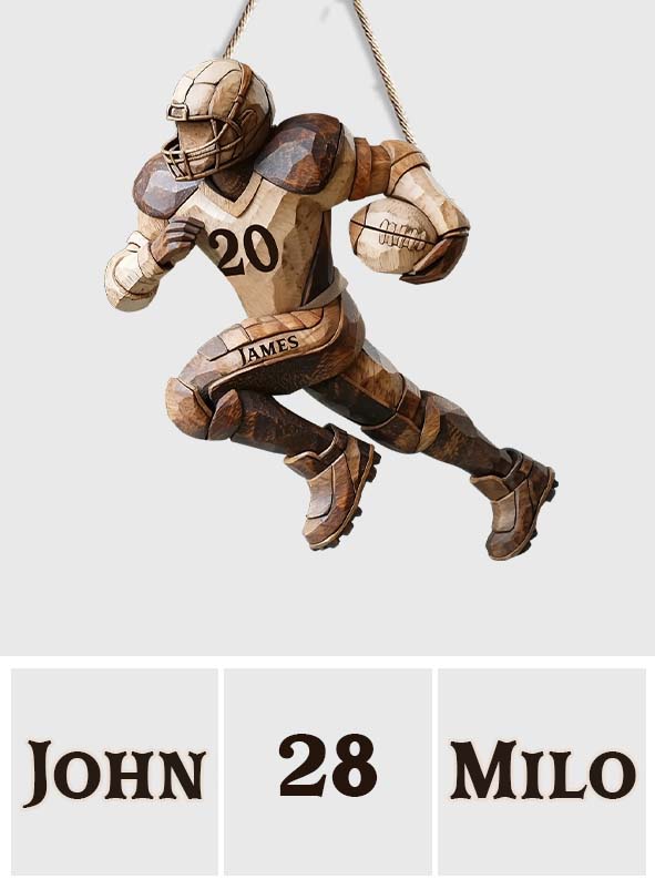 Strong One - Panneau en bois personnalisé en forme de ballon de football