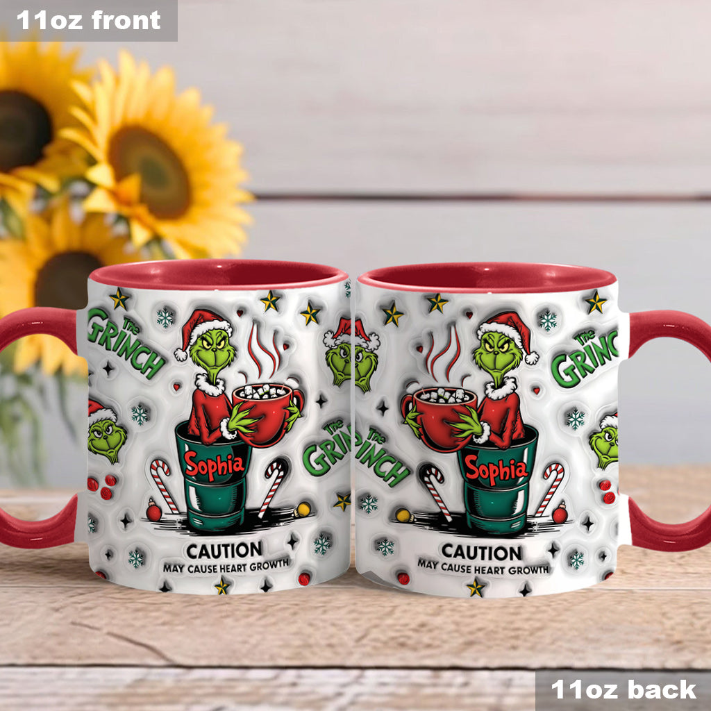 Caution Any Name - Personalized Stole Christmas Accent Mug