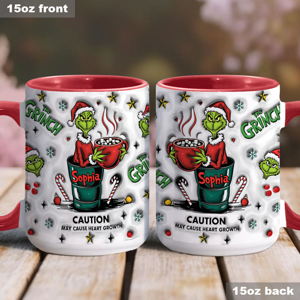 Caution Any Name - Personalized Stole Christmas Accent Mug