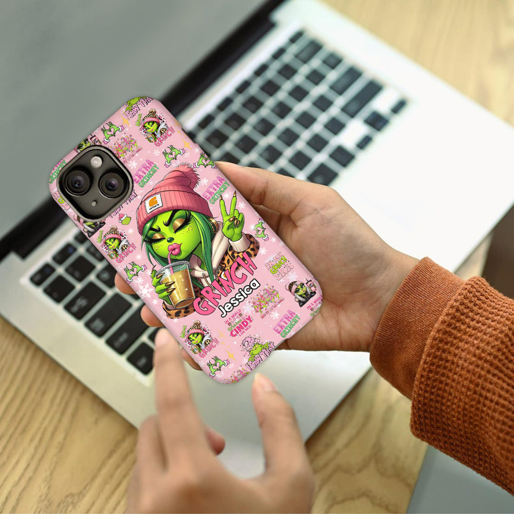 Coque de téléphone Pinky - Imprimé intégral « Étole de Noël » personnalisé