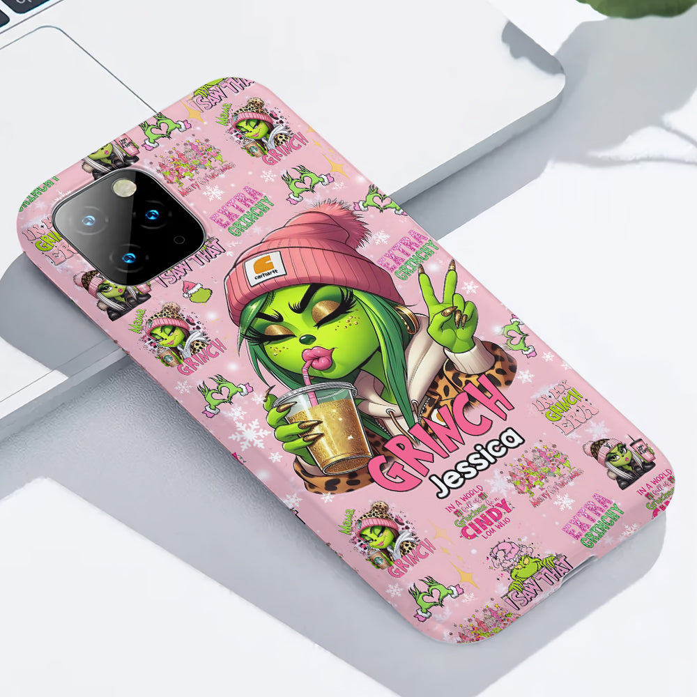 Coque de téléphone Pinky - Imprimé intégral « Étole de Noël » personnalisé