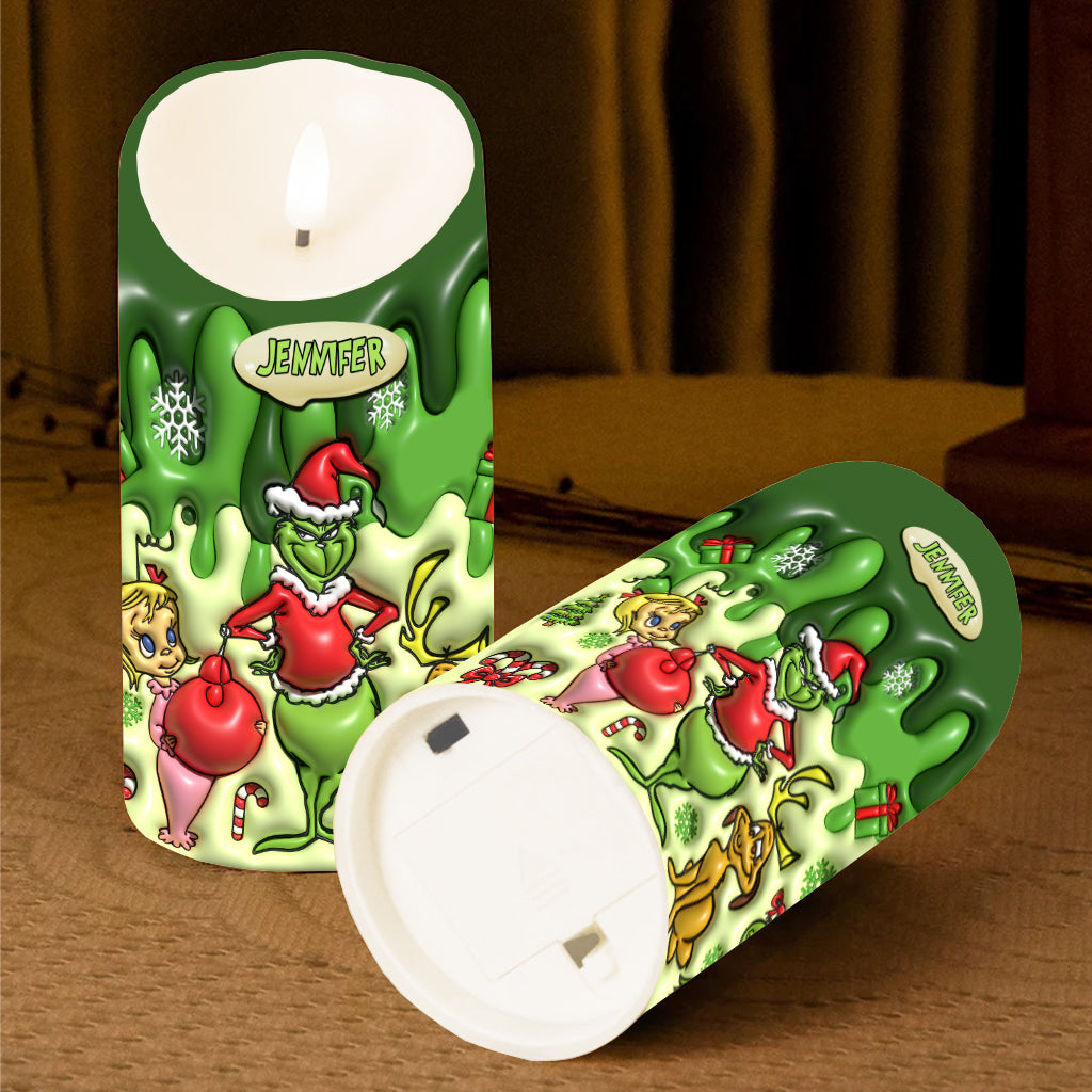 Joyeux Noël - Étole de Noël personnalisée Bougie sans flamme