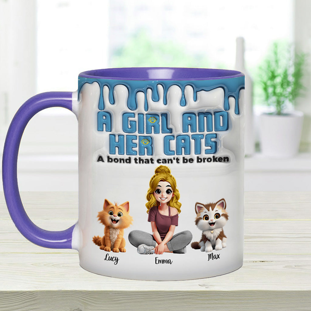 Moi et mes chats : un lien indéfectible - Mug personnalisé à motif chat