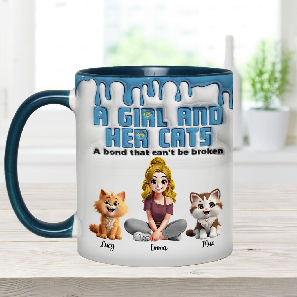 Moi et mes chats : un lien indéfectible - Mug personnalisé à motif chat