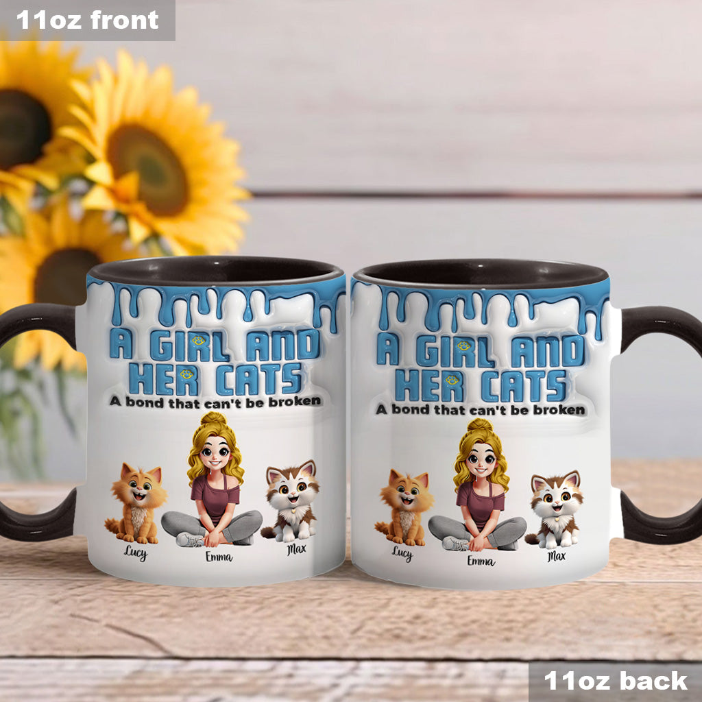 Moi et mes chats : un lien indéfectible - Mug personnalisé à motif chat