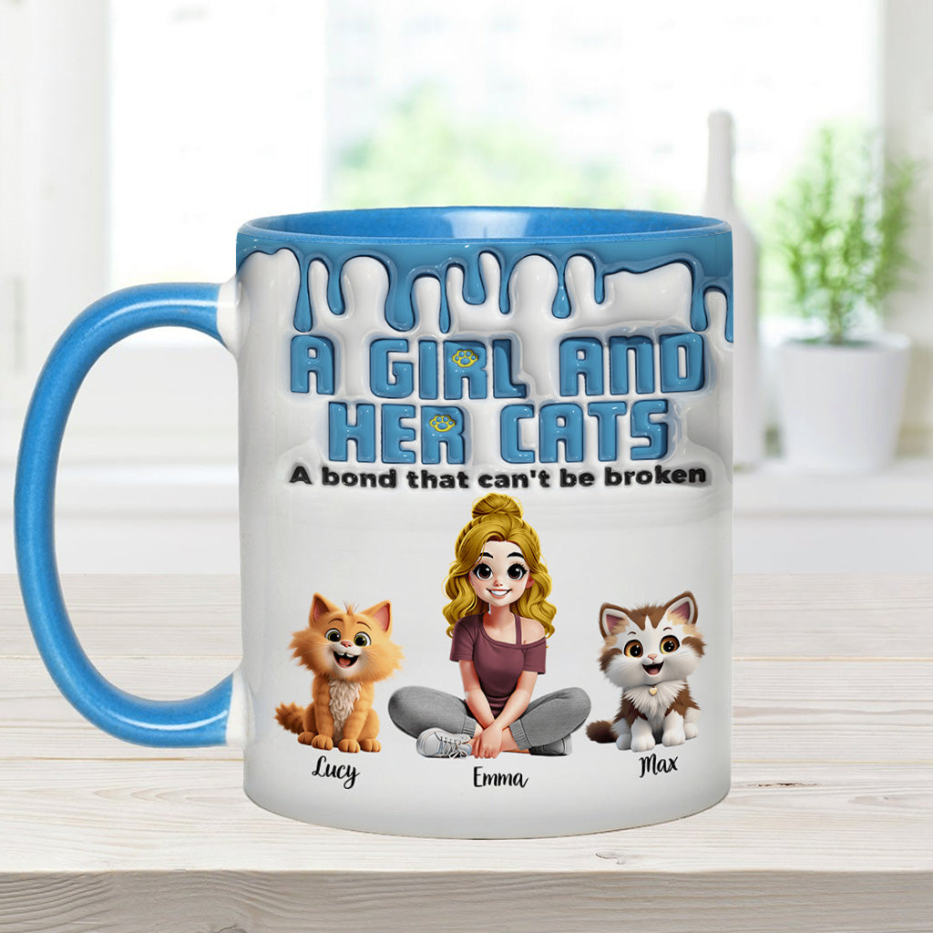 Moi et mes chats : un lien indéfectible - Mug personnalisé à motif chat