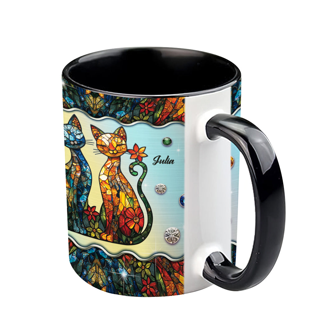 Couple de chats irrésistible - Mug personnalisé à motif chat