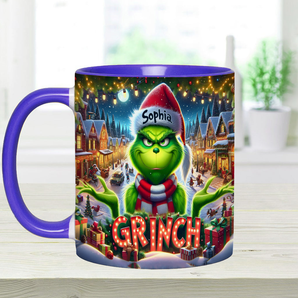 Merry Christmas - Personalized Stole Christmas Accent Mug