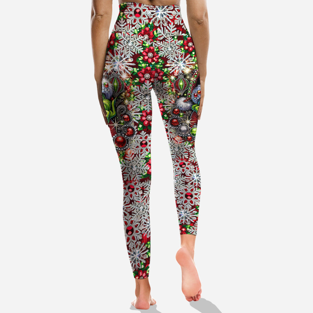 Joyeux Noël ! - Sweat à capuche et legging personnalisés avec étole de Noël