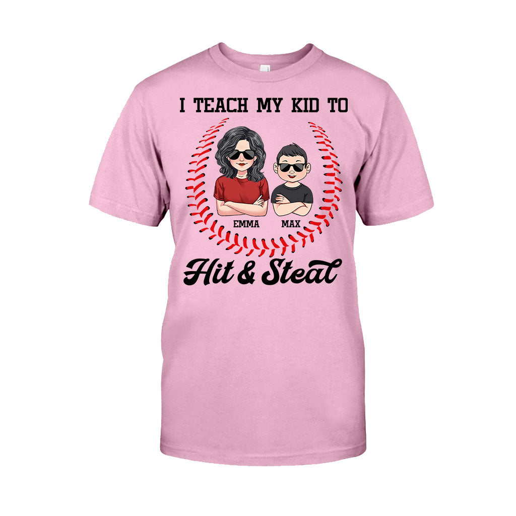 J'enseigne à mon enfant - T-shirt et sweat à capuche de baseball personnalisés