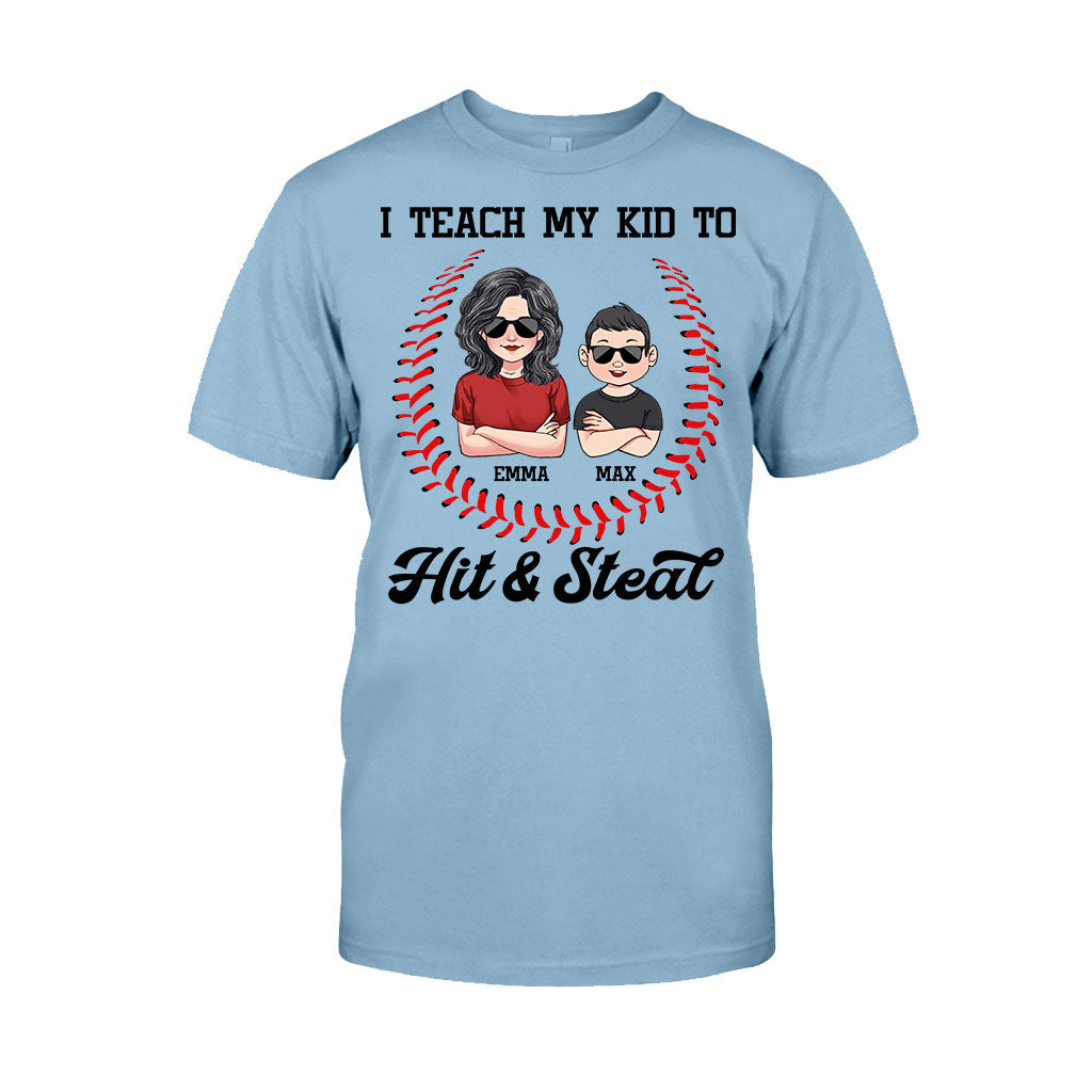 J'enseigne à mon enfant - T-shirt et sweat à capuche de baseball personnalisés