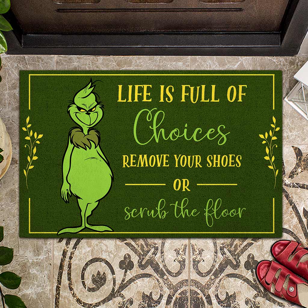 Life Is Full Of Choices - Doormat With Coir Pattern Print