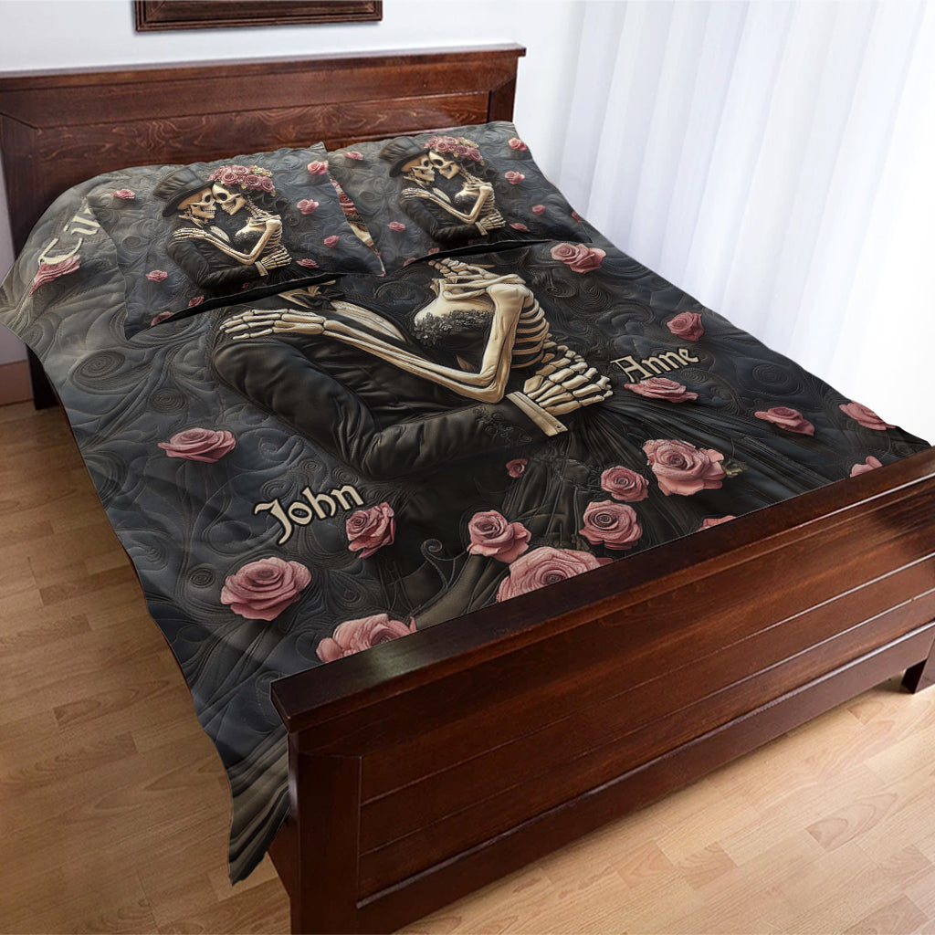Till Death Do Us Part - Personalized Skull Bedding Set
