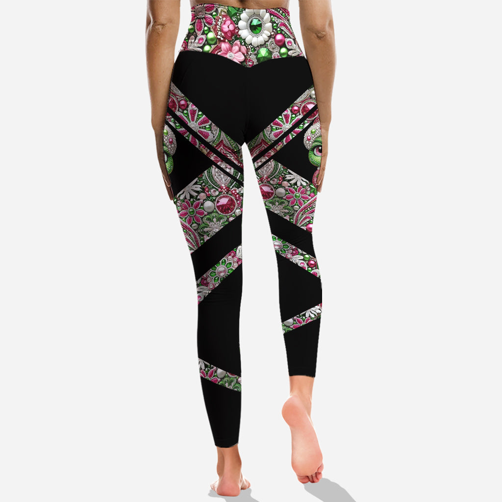 Joyeux Grinchmas ! - Sweat à capuche et legging personnalisés avec étole de Noël