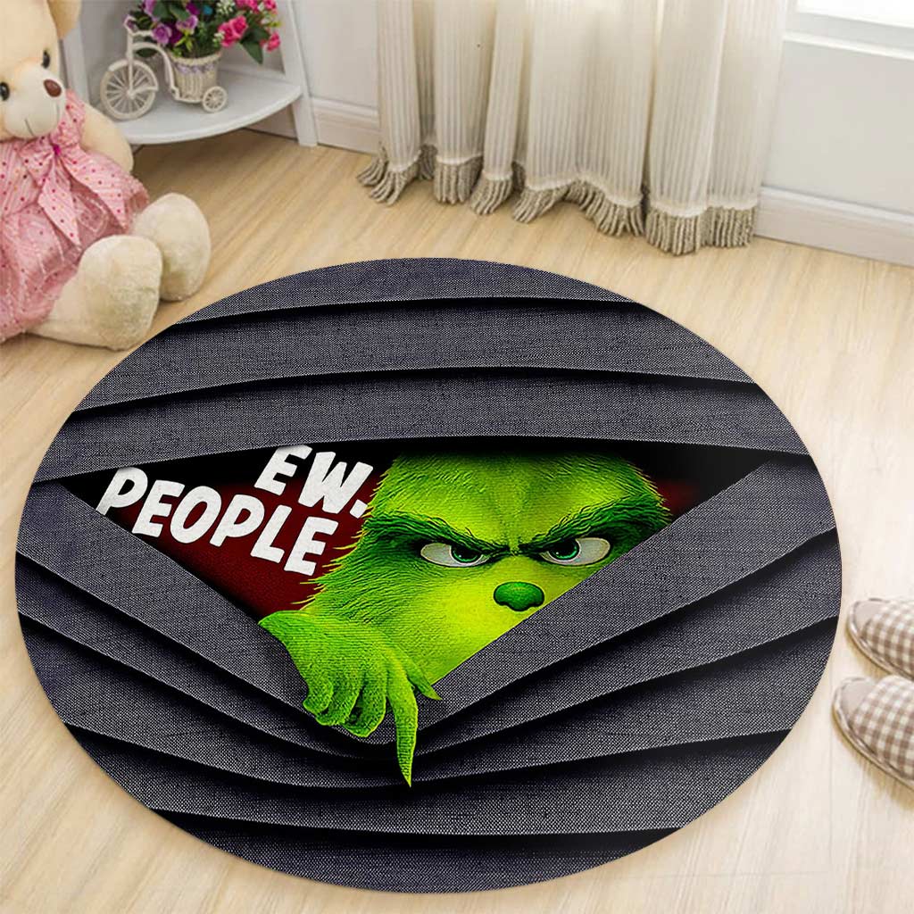 Ew People - Tapis rond de Noël personnalisé avec étole