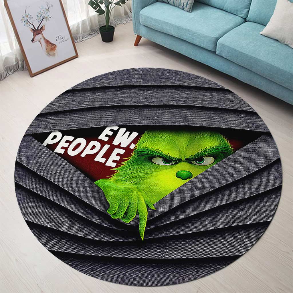 Ew People - Tapis rond de Noël personnalisé avec étole