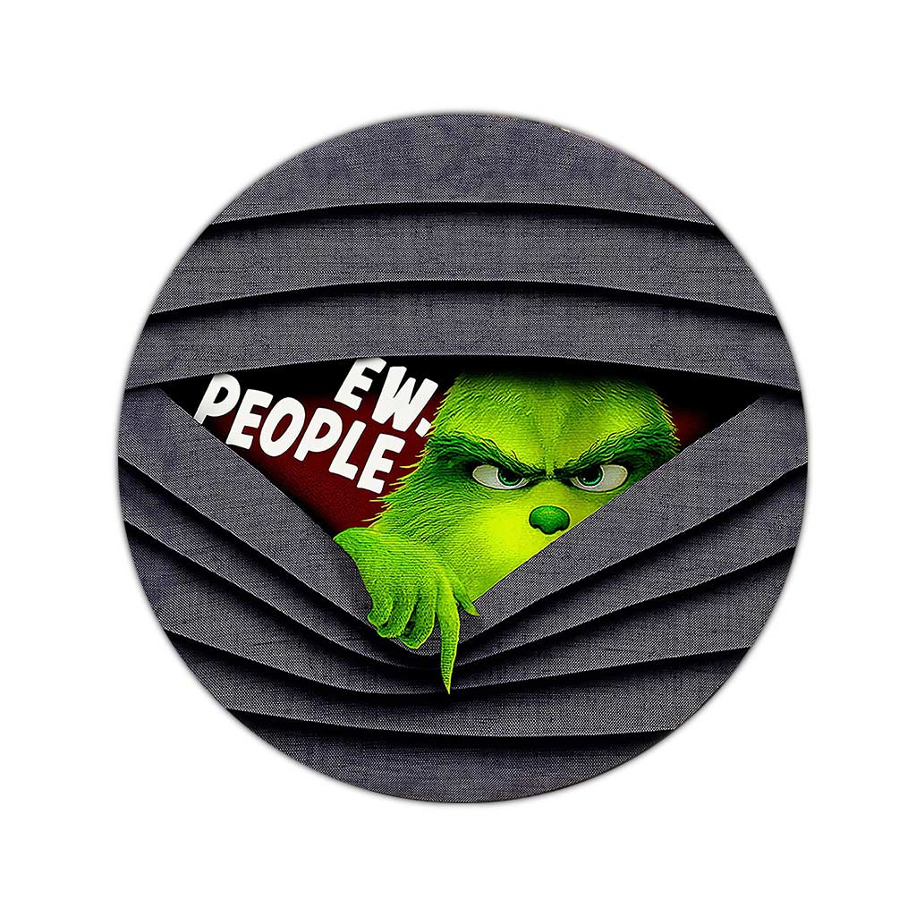 Ew People - Tapis rond de Noël personnalisé avec étole