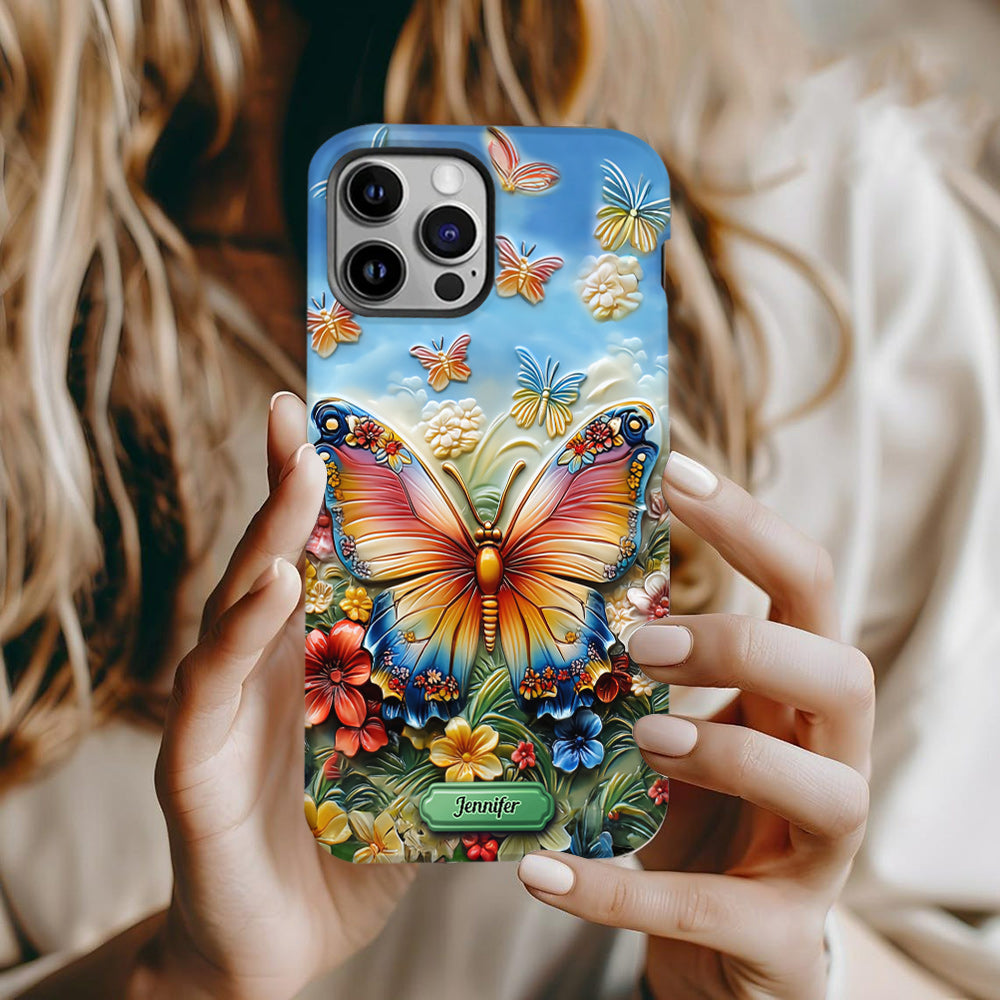 Beautiful Butterfly Bee Dragonfly Hummingbird - Personalized Butterfly Full Print Phone Case
