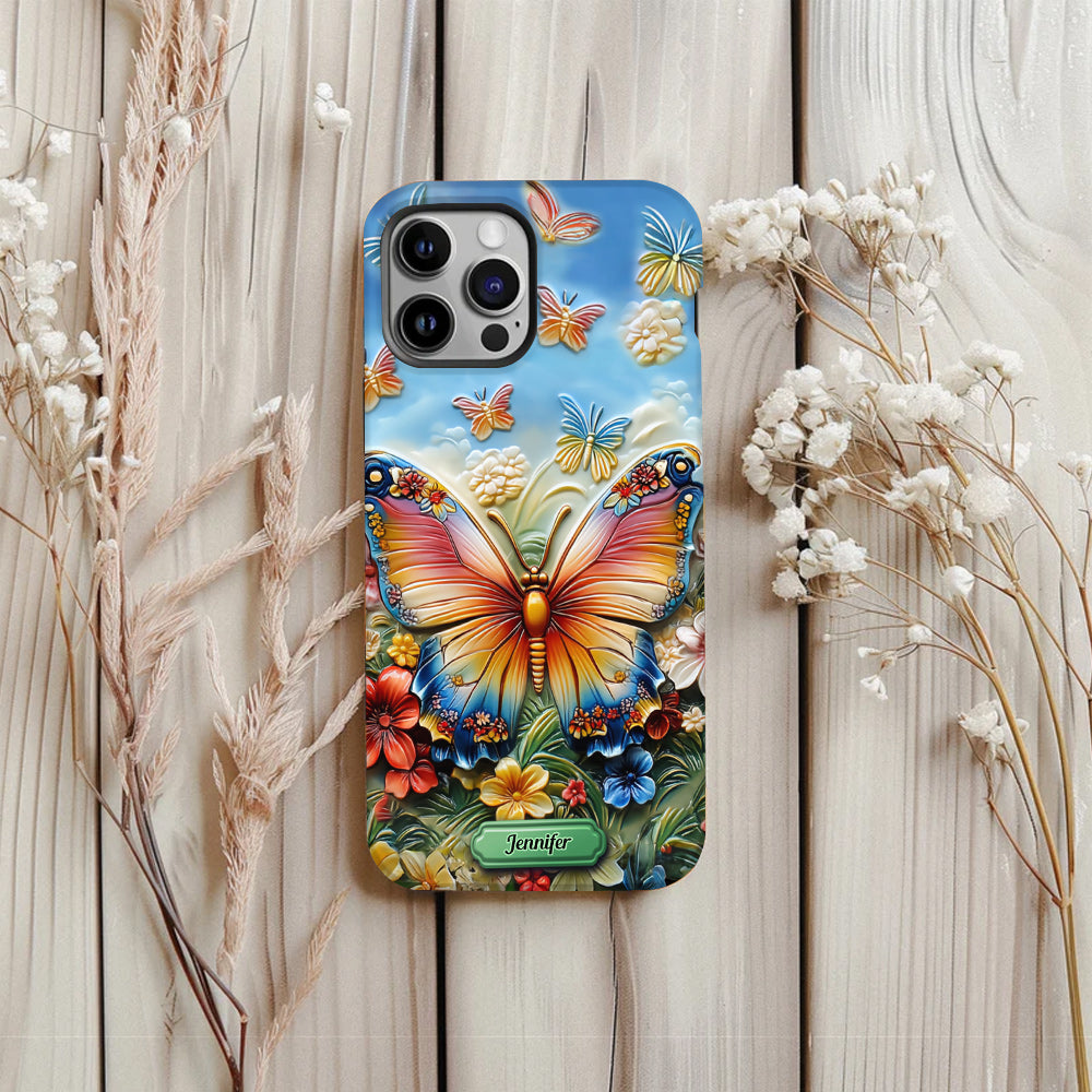 Beautiful Butterfly Bee Dragonfly Hummingbird - Personalized Butterfly Full Print Phone Case