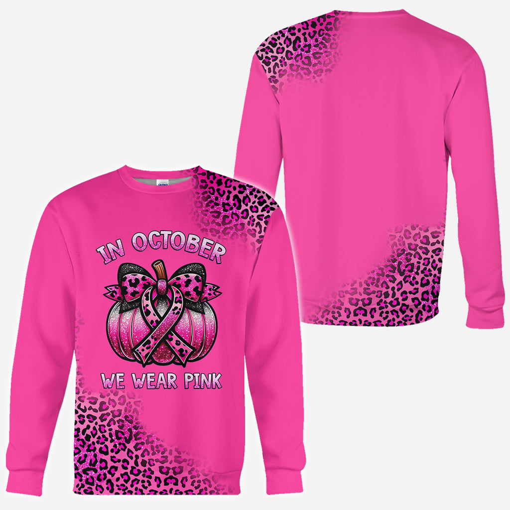 En octobre, on porte du rose - T-shirt intégral de sensibilisation au cancer du sein