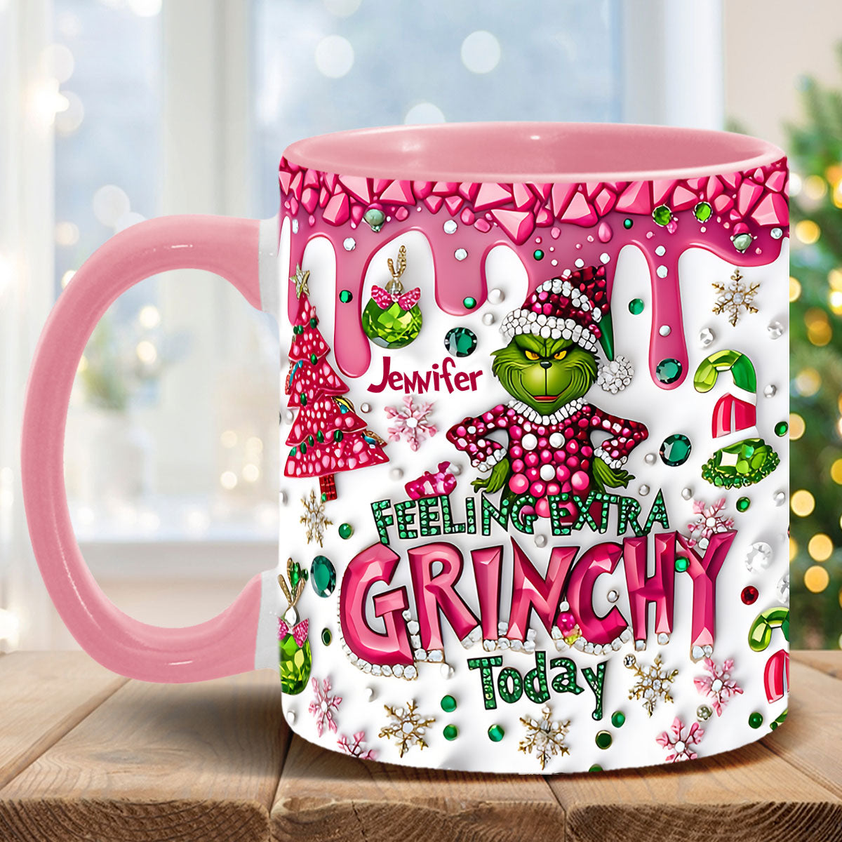 Feeling Extra Green - Personalized Stole Christmas Accent Mug