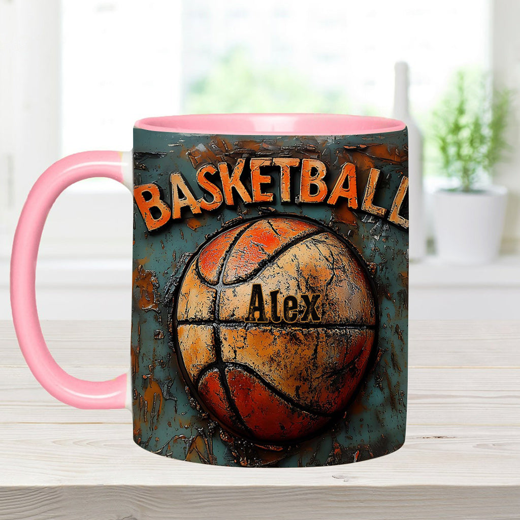 Basketball For Life - Personalized Basketball Accent Mug