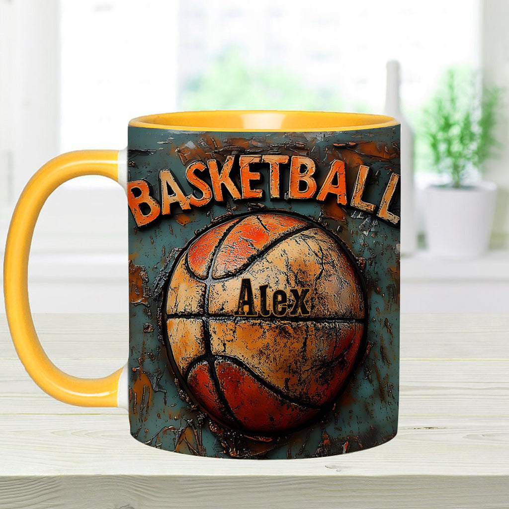 Basketball For Life - Personalized Basketball Accent Mug