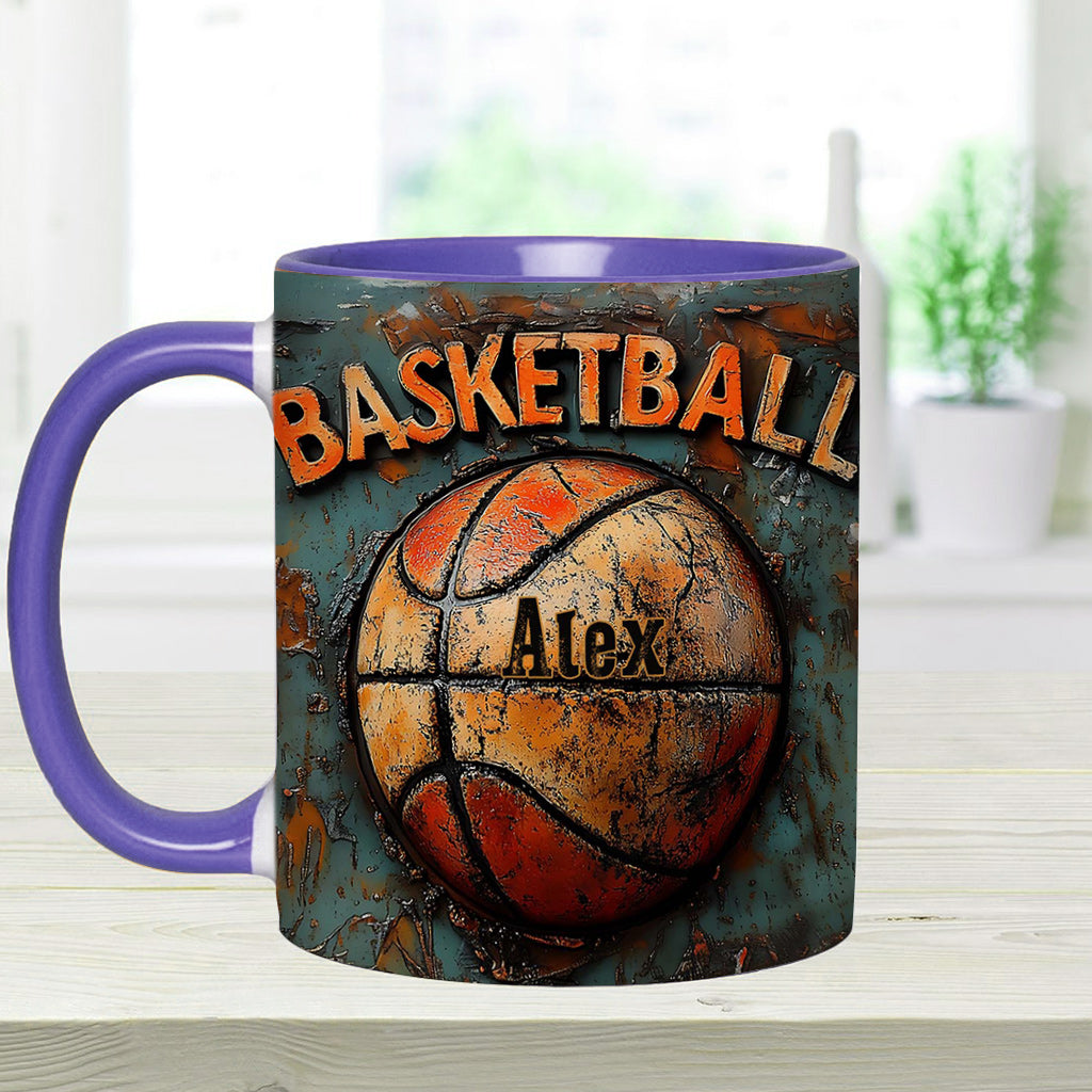 Basketball For Life - Personalized Basketball Accent Mug