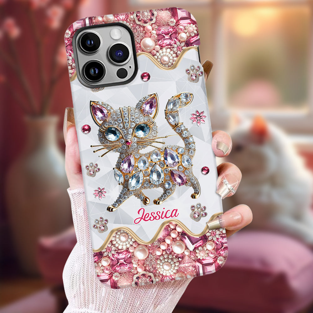 Coque de téléphone personnalisée avec motif chat pour une fille qui aime les chats