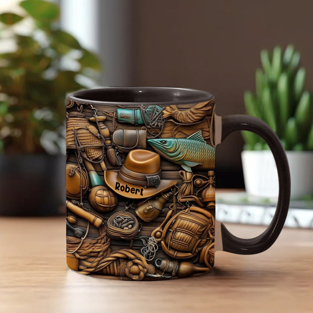 Fishing Life - Personalized Fishing Accent Mug