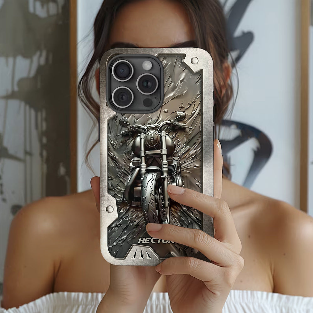 Vintage Motorcycle - Personalized Biker Full Print Phone Case