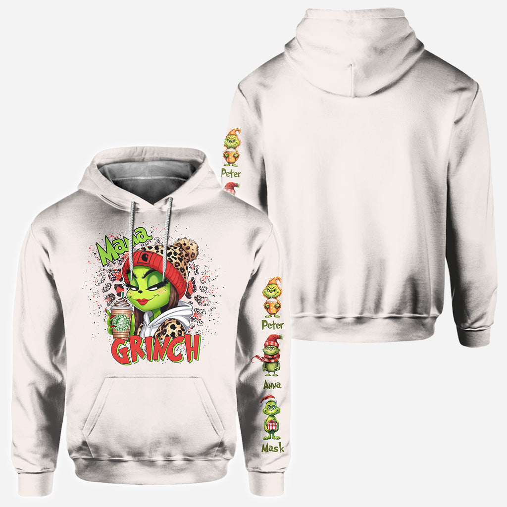 Maman Papa Vert Malice - Chemise personnalisée « Fou de Noël »