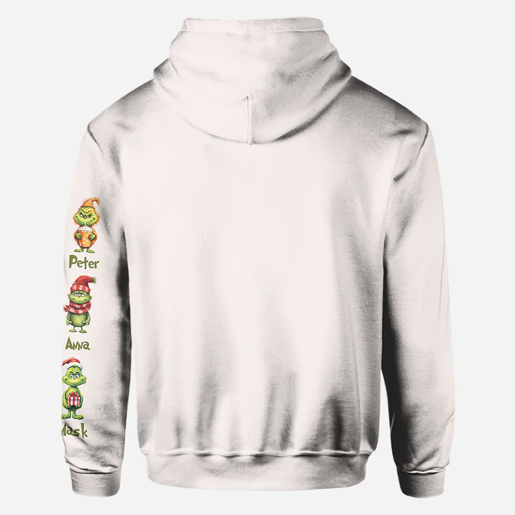 Maman Papa Vert Malice - Chemise personnalisée « Fou de Noël »