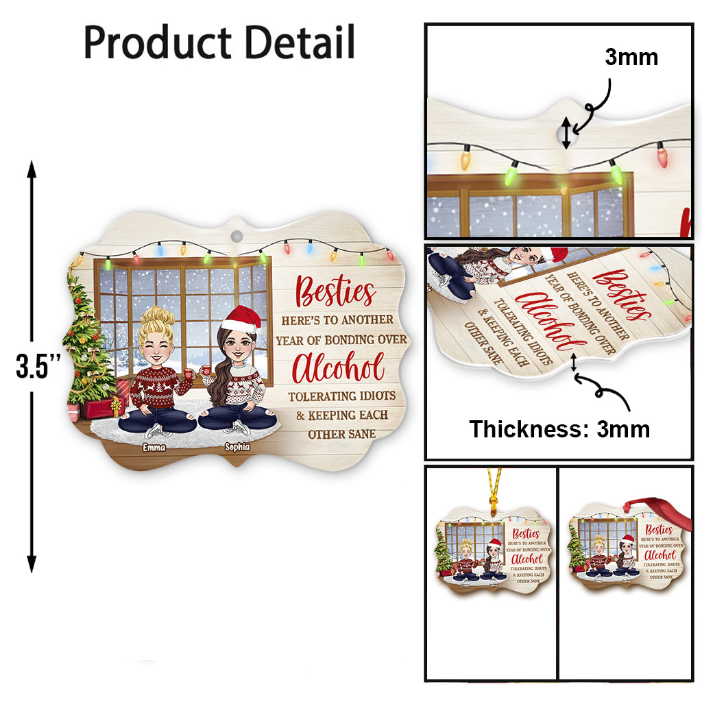Meilleures amies qui se soutiennent mutuellement - Ornement personnalisé pour meilleures amies