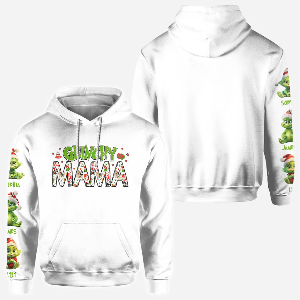 Maman Grinch - T-shirt personnalisé « Fou de Noël »