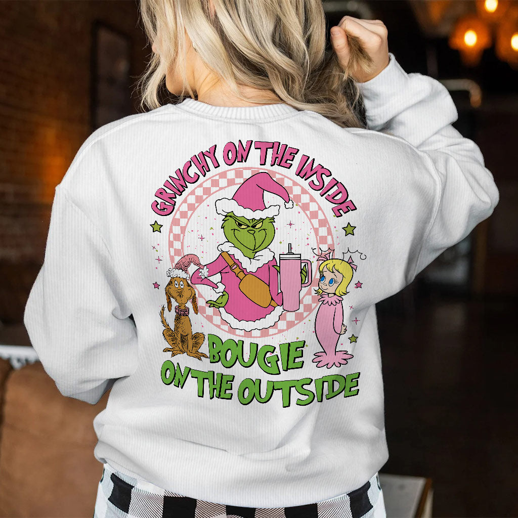 Grincheux à l'intérieur - Étole de Noël personnalisée Pull moche