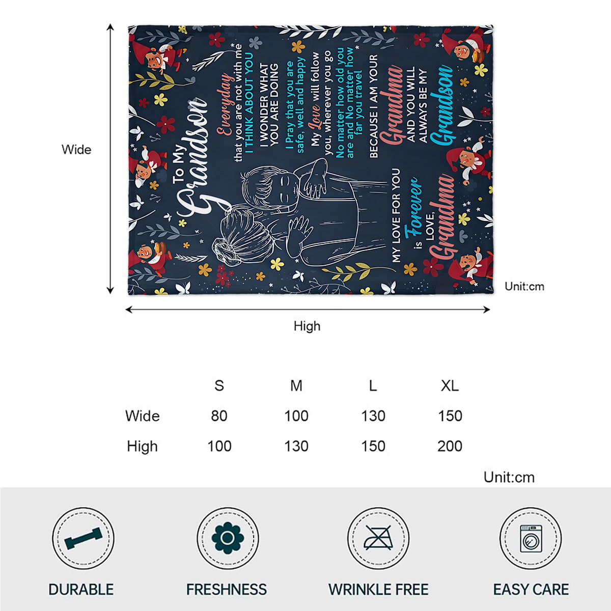 You Will Always Be My Grandson - Personalized Grandma Blanket